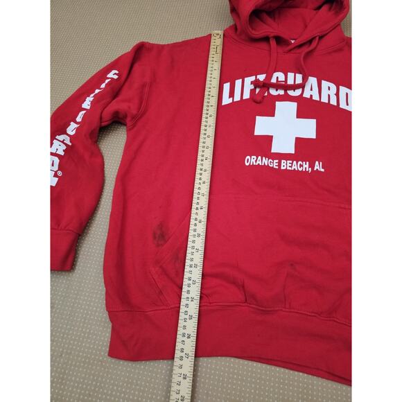 Officially Licensed Lifeguard Hoodie . St. Augustine Beach Sz XL. Red With Logos - Picture 12 of 12